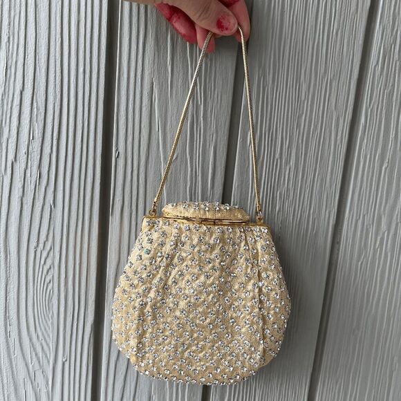 Vintage MCM Magid Evening Bag, Crystal Covered, Wide Opening - Picture 8 of 9